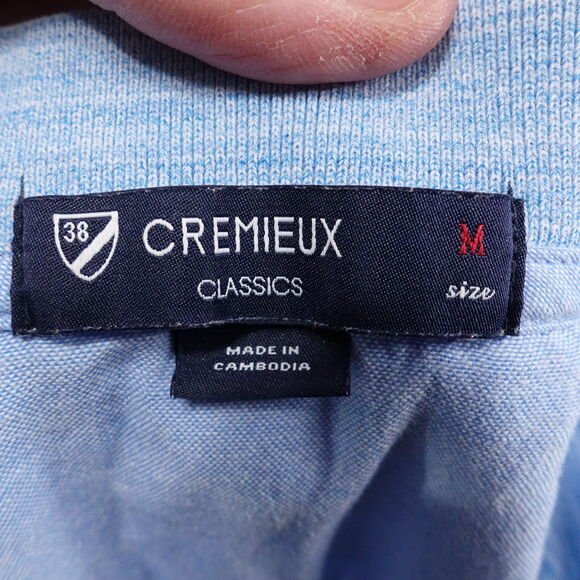 DANIEL CREMIEUX CLASSICS BLUE SHORT SLEEVE POLO SHIRT MENS SIZE M MEDIUM - Picture 6 of 6